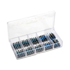 A set of connectors, in a box, 100x50x17 mm, 50 pcs, color gray-blue mother of pearl