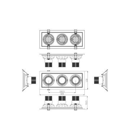 Lamp card-built era SKD-1, 320x130x100 mm, IP40, 27W, 3240LM, 4000K-2