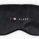 Silk mask for sleep I love Sleep, 20 x 9 cm, black color