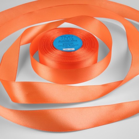 Satin tape, 25 mm × 33 ± 2 m, color orange No. 023
