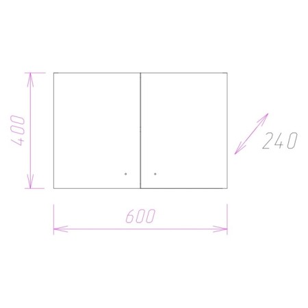 Square cabinet ONIKA Niva, two -door, 40x60 cm-1