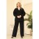 Women's costume: cardigan, trousers, size 50, black color