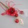 Decorative bouquet "Chrysanthemum" with brilliance, 5x9 cm, red