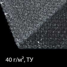 Air-pussy film, thickness 40 microns, two-layer, length 5 m, width 1.2 m, Greengo, for the house and cottage