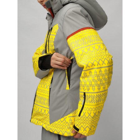 Ski suit female, size 58, yellow color-4