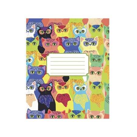 Notebook 12 sheets in the Bright Mix cage, cover coated cardboard, VD-LK, OFSET block, mix-4