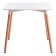 John table (Mod, T1003) MDF/tree, white/natural 80x80x75cm