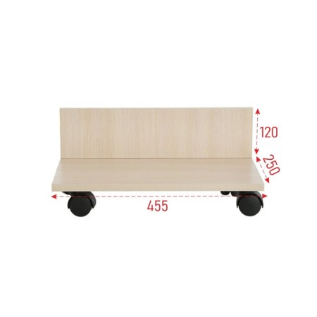 Rolling shelf, 455x250x190, wenge light-1