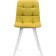Stool on a metal frame chilli metal/velor, white/yellow 43.5x50x87.5 cm