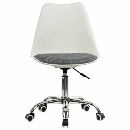 A chair for the operator Brabix Eames MG-310 Ch, chrome, white plastic, gray fabric-2