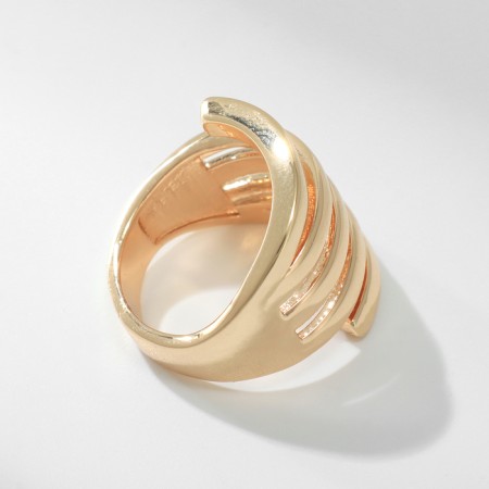 Ring Metal "Trend" five lines, color gold, size 18-2