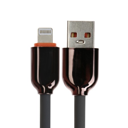 Lightning cable - USB, 6 A, PVC braid, 1 meter, gray-1