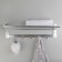 Foal shelf with a holder of towels, 5 moving hooks, 59.5 × 20.5 × 15 cm, aluminum