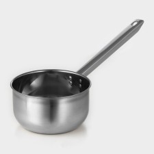 Stainless steel bucket with a long handle, 2.1 l, d = 18 cm, metal handle, silver color