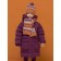 Coat for girls, height 104 cm, purple color