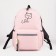 School backpack on lightning from textiles, 3 pockets, pink color