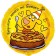 Foil ball 18 “Orange cow. Sweet day”, circle, 1 pc. In the pack.