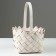 Wicker basket, d20 x 15/33 cm, white, sequoia