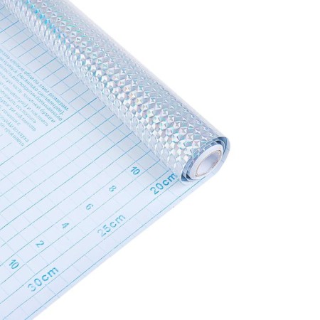 Film self -adhesive holography, silver 1008 ripples 0.45 m x 3 m 3 μR-1