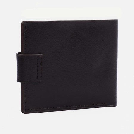 Male purse for magnet, department for bills, for maps, for coins, black color-1