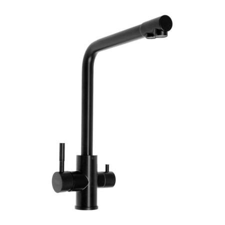 Kitchen mixer Zein Z4261, with output for drinking water, stainless steel, black-4