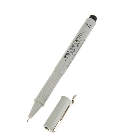 The handle capillary for drawing and drawing Faber-Castell Liner ECCO Pigment 0.2 mm, pigment, black, 166299