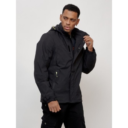 Sports male jacket, size 52, black color-2