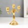 Summary Metal for 3 candles "Carved leaf" Color gold 18x20.5x8.5 cm