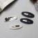 Invisibility for hair "Florence" (set 4 pcs) oval, 5 cm, black and white