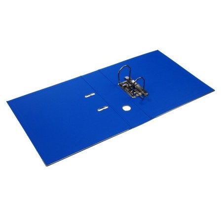 A4, 75 mm, Lamark, PVC, double-sided coating, metal edging, pocket for a spine, collected, blue/blue-5