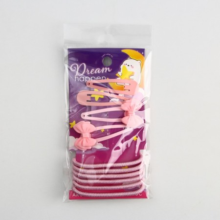 Заколки , резинки для волос Dream happen, розовые тона-7