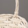 Set of wicker baskets, 47x39x17/43, 40x32x15/38, 33x25x13/33 cm, 3 pcs., Bely, Ivas