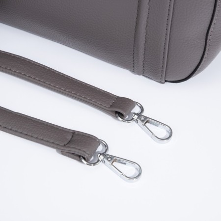 Cross-Bodi Bag with zipper, brown-gray color-5