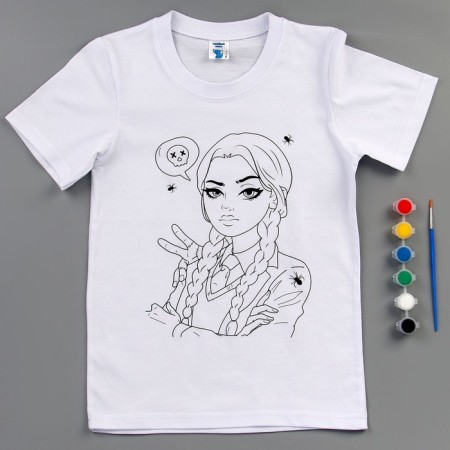 Set for creativity T-shirt-coloring "Gloomy stories", size 122-128 cm-3