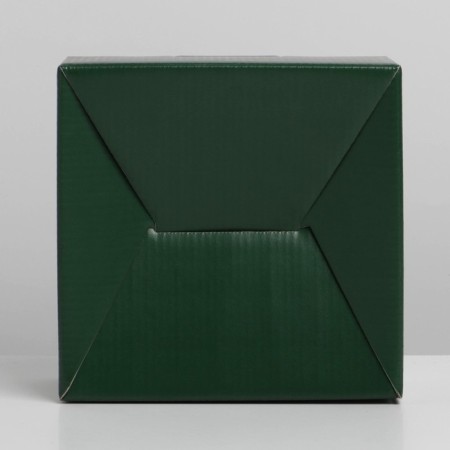 Gift folding box, packaging, "green", 15 x 15 x 7 cm-5