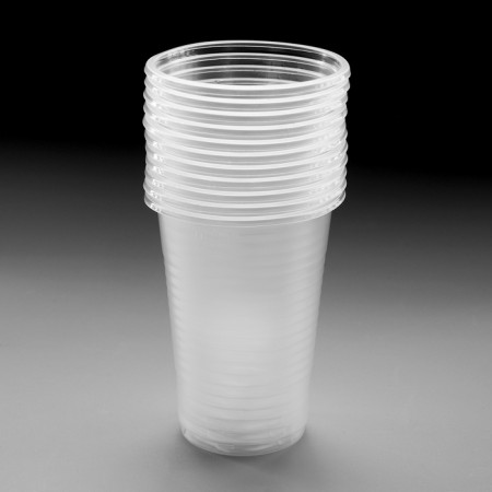 A set of cups of disposable plastic transparent 200 ml 100 pieces-1