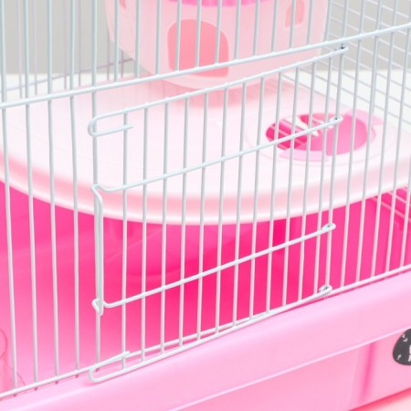 A cage for rodents "Pigzon", with a filling, 44.5 x 31 x 36.5 cm, pink-7