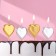 A set of candles for a cake on skewers "hearts", 2.6 cm, 25 g, 4 pcs