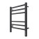 Terminus heated towel rail "Vatican" P6, 450x600 mm, Dimmer, Black Muars