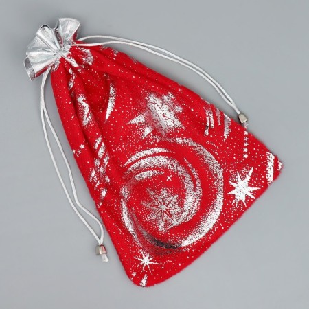 Bag gift plush “New Year has come”, embossing, 20 x 30 cm +/- 1.5 cm, New Year-3