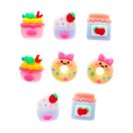 A set of figurines 8 pieces in a plastic box mix fast food-1