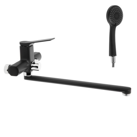 Accoona A71122F bath mixer, single -leaf, long spout, black