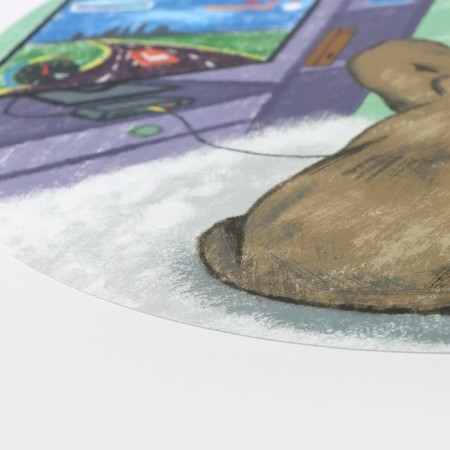 A set of napkins of serving kitchen shares "Capybara Gamers", 2 pcs, desktop, d = 36 cm-2