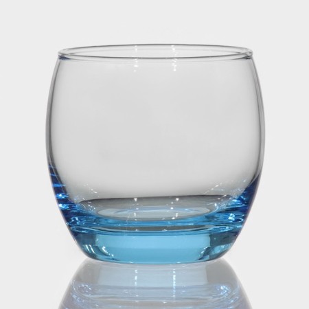 Low glass glass Luminarc Salto, 320 ml, blue color