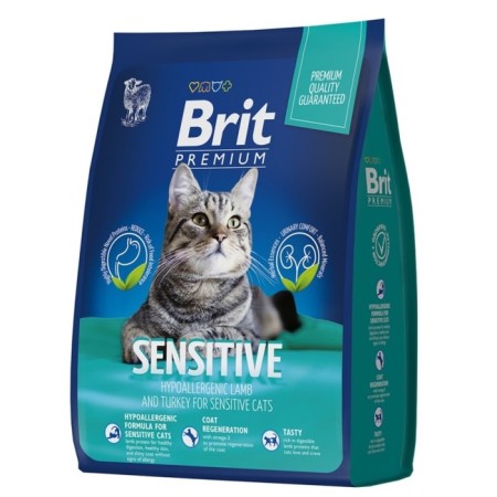 Dry food Brit Premium Cat Sensitive for cats, lamb and turkey, 400 g