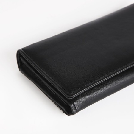 Women's wallet on a magnet, black color-2