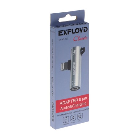 Exployd Ex-AD-757 adapter with Lightning on Jack 3.5 and Lightning, silver-4