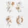 Wall deaf "Angels" 4 pieces 20.5 x 14.5 x 5.5 cm, white with gold