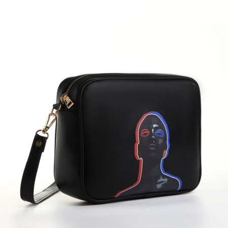 Women's bag over the shoulder Textura, small, black color-2