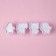 A set of plunger of confectionery shares "Beast", for dough, 4 pcs, plastic, white